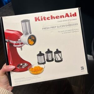 KitchenAid Red Stand Mixer Attachment - Fresh Prep Slicer/Shredder